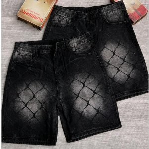black diamond denim shorts