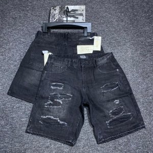 beito ripped denim shorts