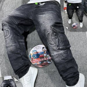chrome hearts logo jeans