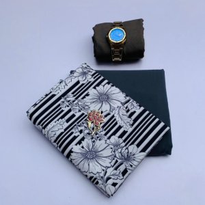 floral stripe fabric
