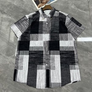 patchwork grid shirt