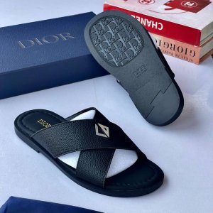 dior oblique crisscross slides