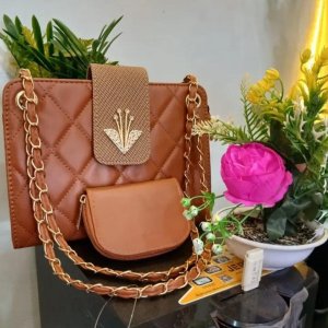 tan quilted chain bag